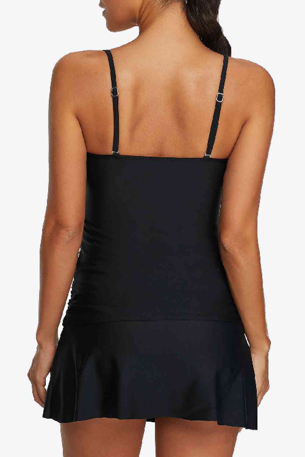 Lace-Up Ruched Two-Piece Swimsuit | AdoreStarr