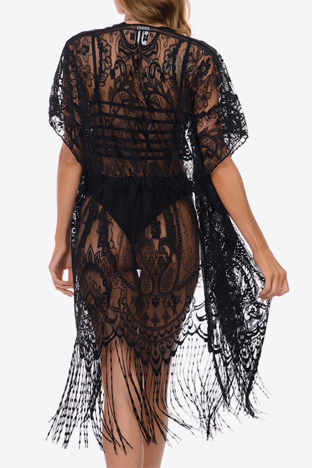 Fringe Lace Cover-Up Dress | AdoreStarr