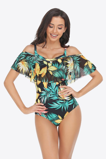 Cold-Shoulder One-Piece Swimsuit | AdoreStarr