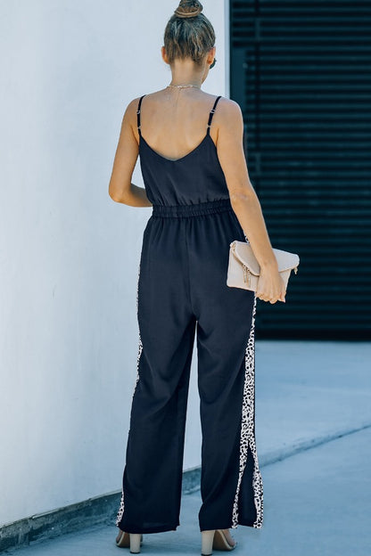 Leopard Contrast Jumpsuit | AdoreStarr