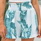 Printed Smocked Waist Shorts with Pockets | AdoreStarr