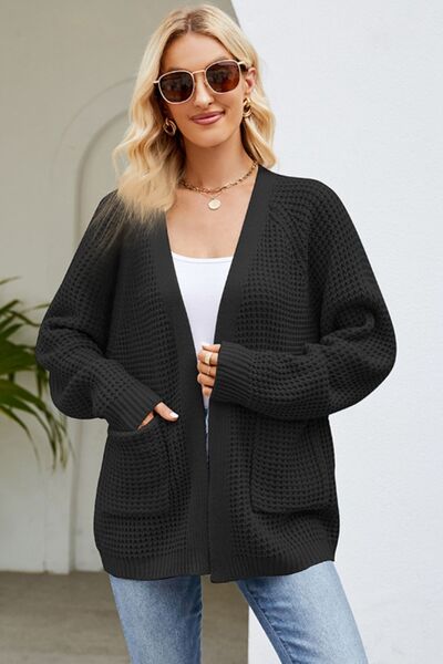 Open Front Raglan Sleeve Cardigan | AdoreStarr