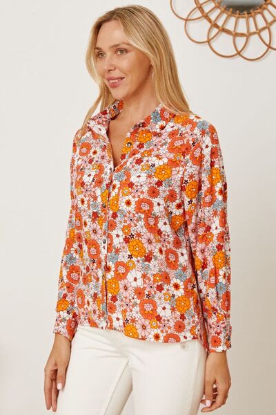 Ditsy Floral Collared Neck Top