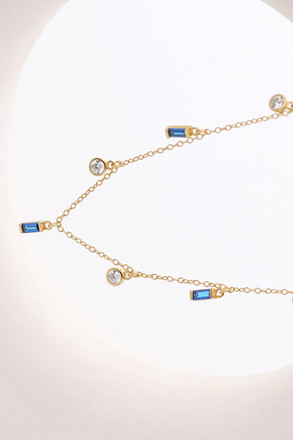 Multi-Charm Chain Necklace - Blue One Size