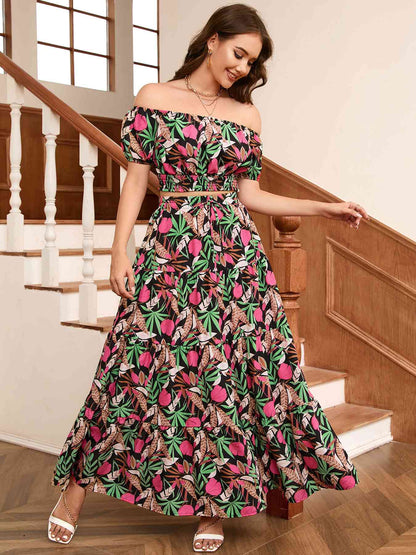 Floral Off-Shoulder Top and Maxi Skirt Set | AdoreStarr