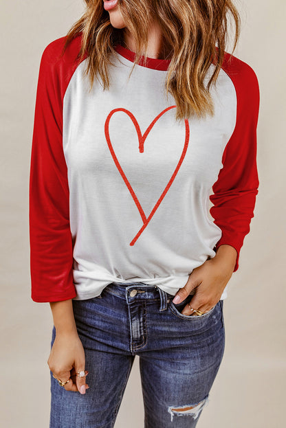 Contrast Heart Graphic Top | AdoreStarr