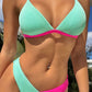 Contrast Ribbed Bikini Set | AdoreStarr