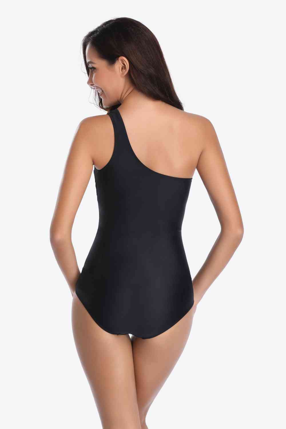 One-Shoulder Sleeveless One-Piece Swimsuit | AdoreStarr