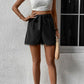 Tie Belt Lace Trim Shorts | AdoreStarr
