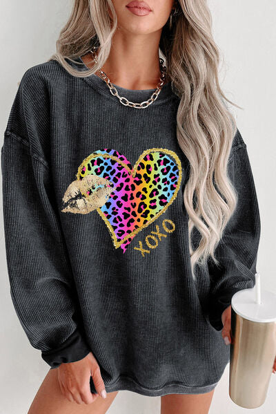 XOXO Leopard Sweatshirt | AdoreStarr