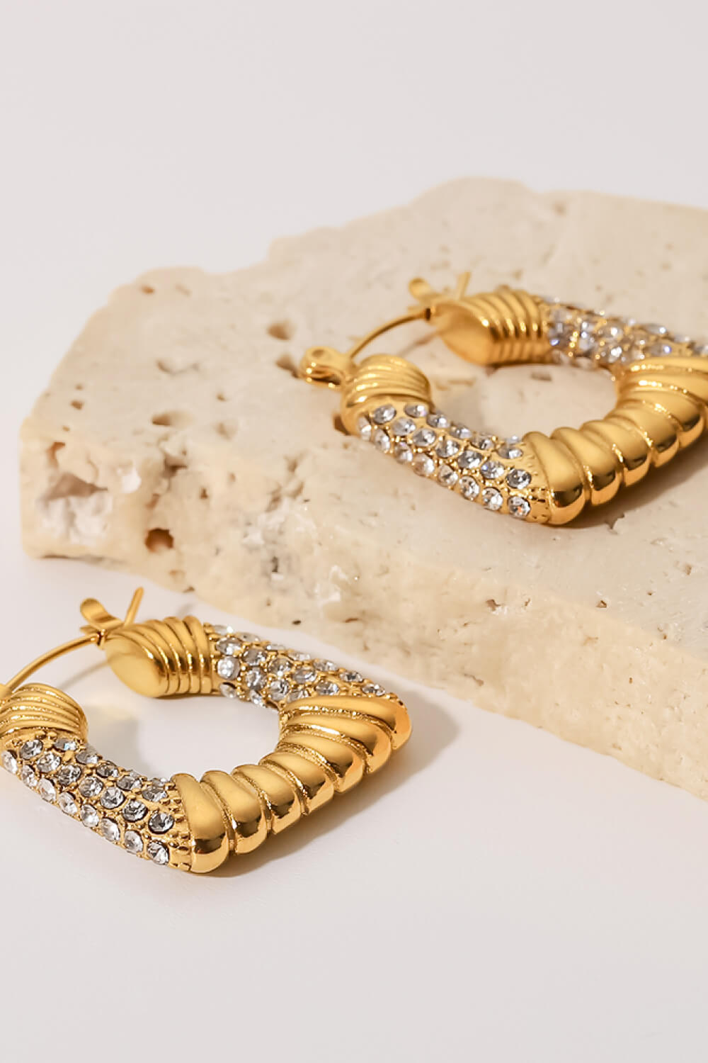 Inlaid Cubic Zirconia Earrings | AdoreStarr
