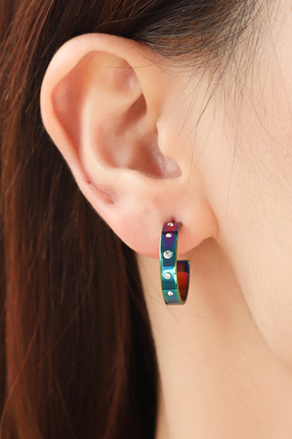 Multicolored C-Hoop Earrings | AdoreStarr