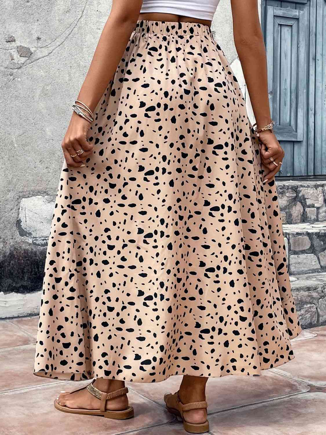 Printed High Waist Ruffled Skirt | AdoreStarr