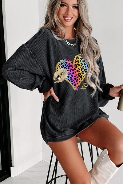 XOXO Leopard Sweatshirt | AdoreStarr