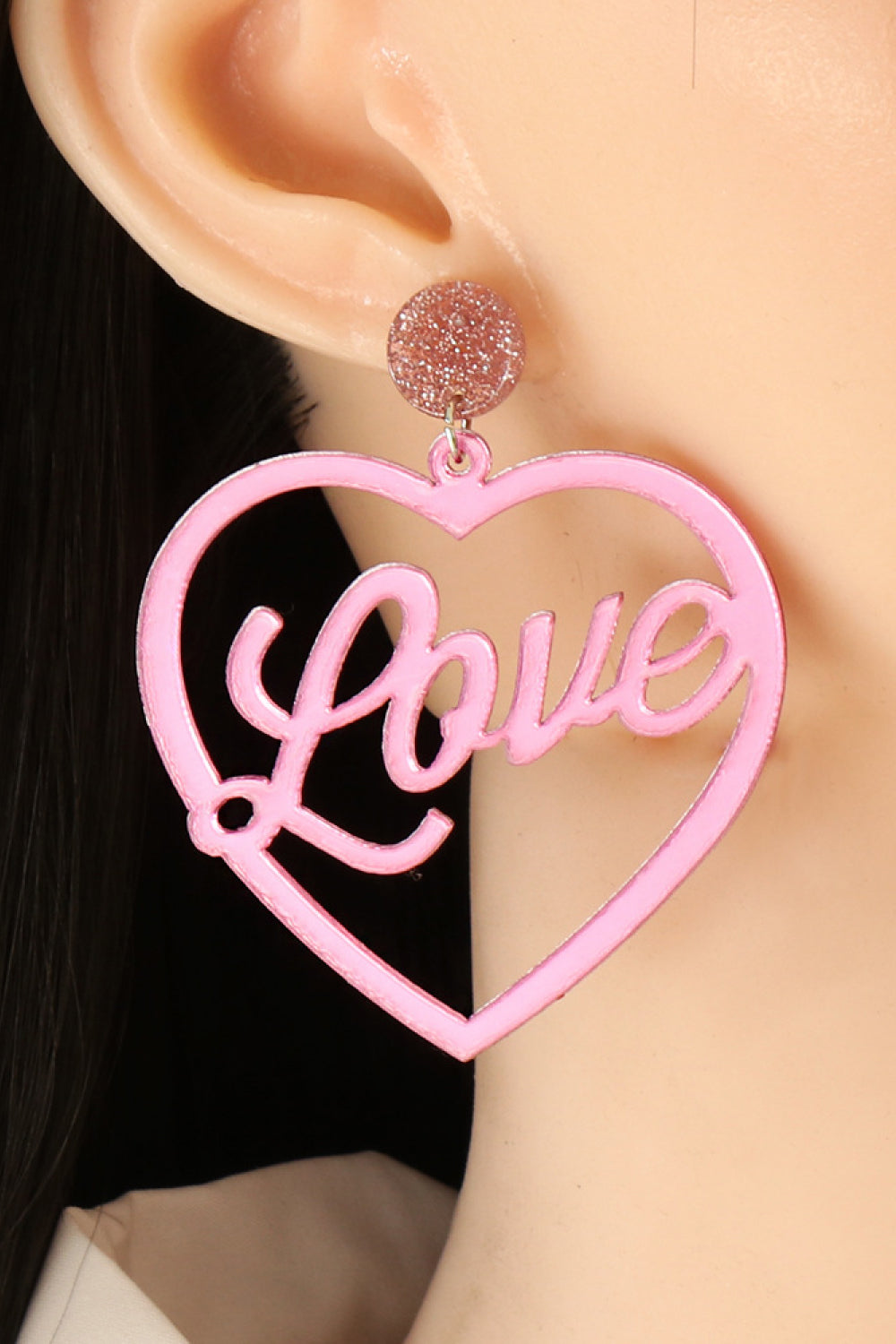Heart Shape Dangle Earrings | AdoreStarr