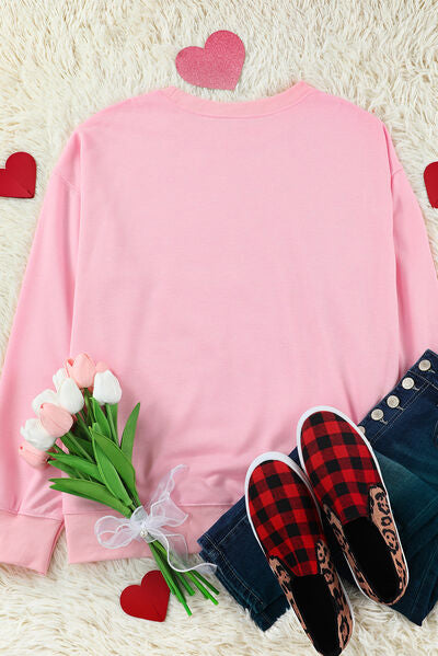 BE MINE Round Neck Sweatshirt | AdoreStarr