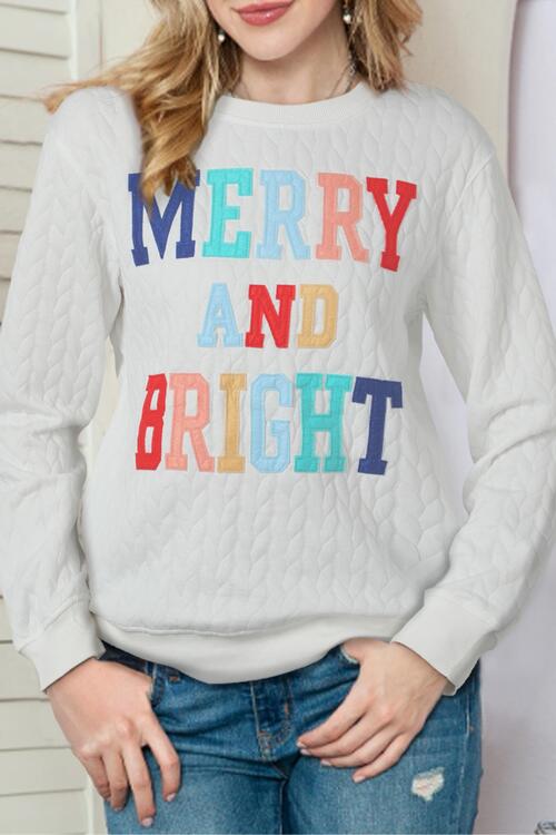 MERRY AND BRIGHT Pullover Sweatshirt | AdoreStarr
