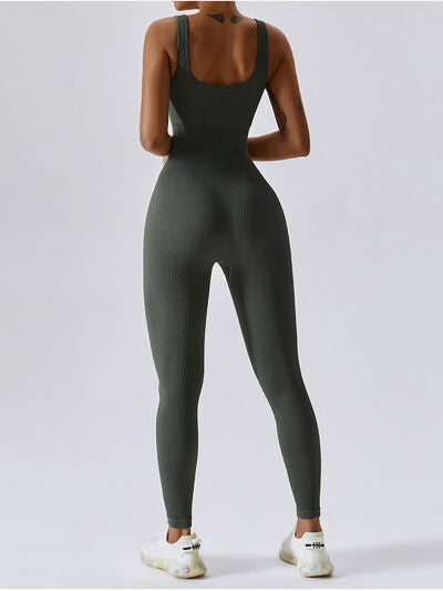 Wide Strap Sleeveless Active Jumpsuit | AdoreStarr