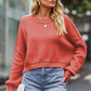 Round Neck Long Sleeve Sweater | AdoreStarr