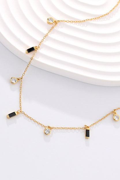 Multi-Charm Chain Necklace - Black One Size