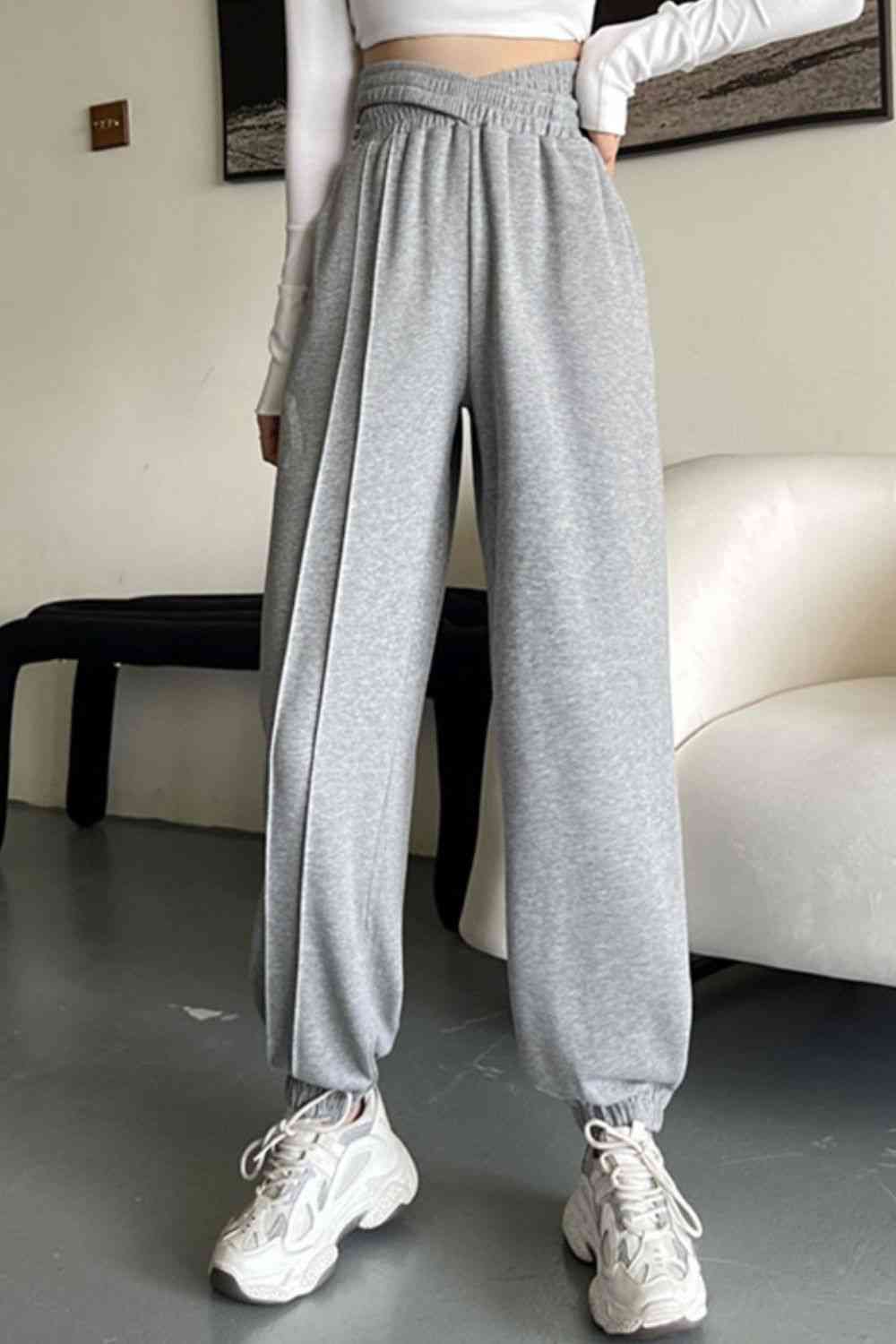 Crisscross Long Sweatpants | AdoreStarr