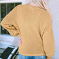 Dropped Shoulder Waffle-Knit Sweater | AdoreStarr