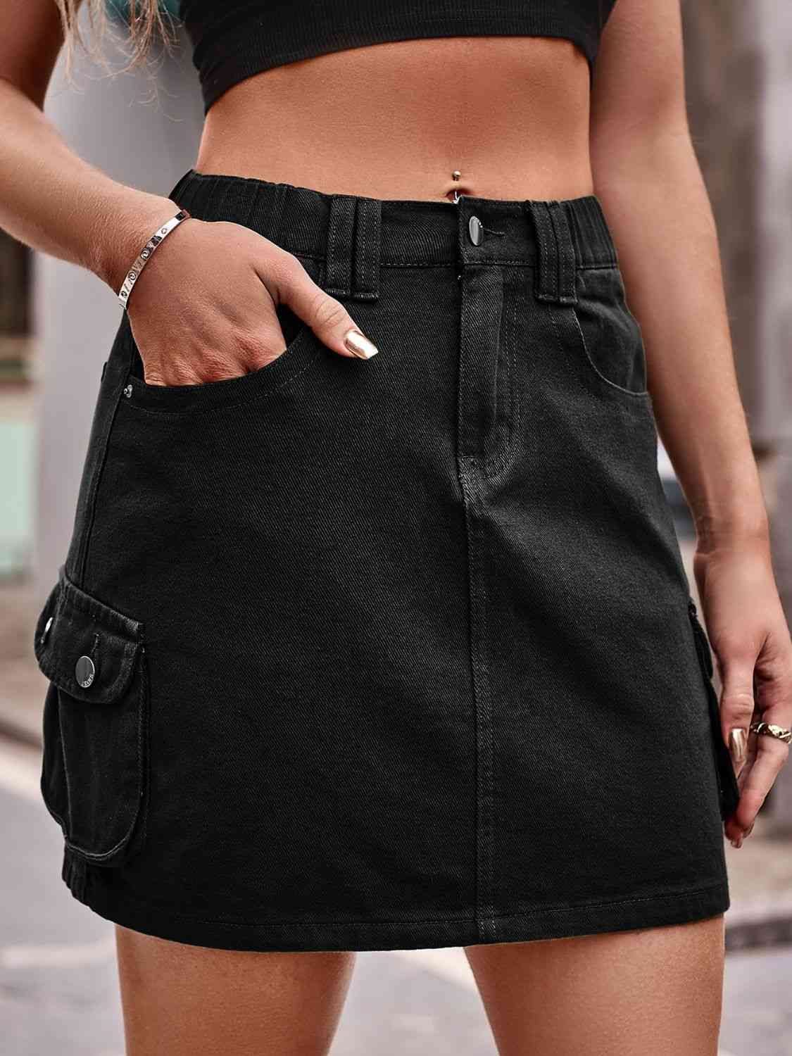 Denim Mini Skirt | AdoreStarr