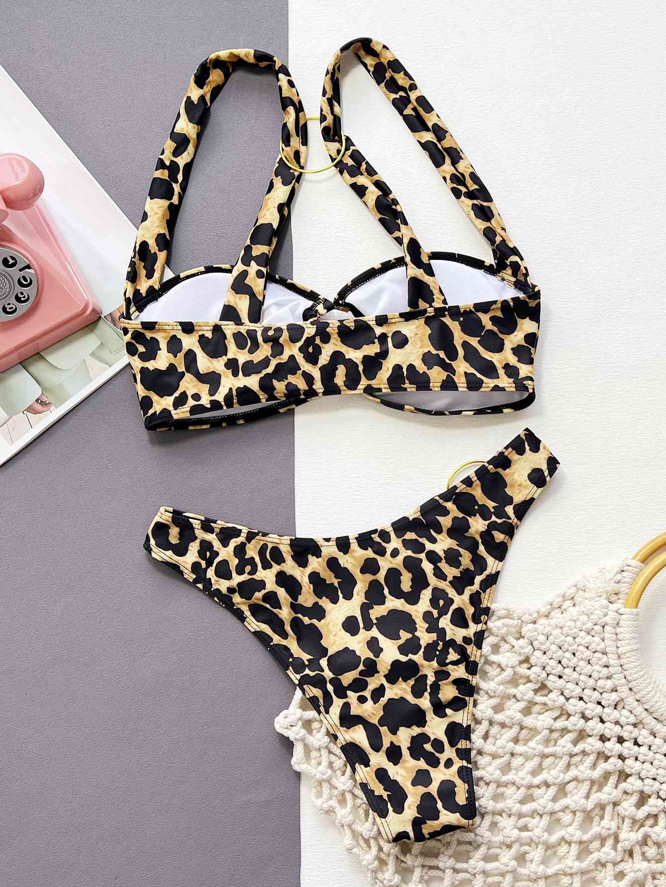 Leopard Ring Detail Bikini Set | AdoreStarr