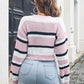 Striped Cropped Sweater | AdoreStarr