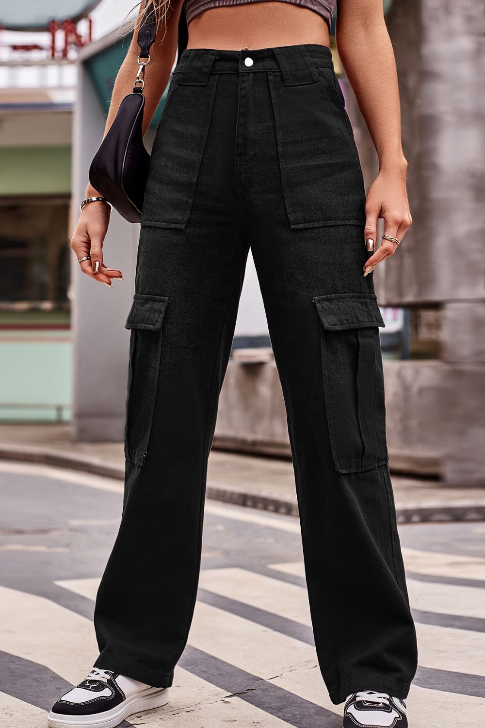 Buttoned Loose Fit Jeans | AdoreStarr