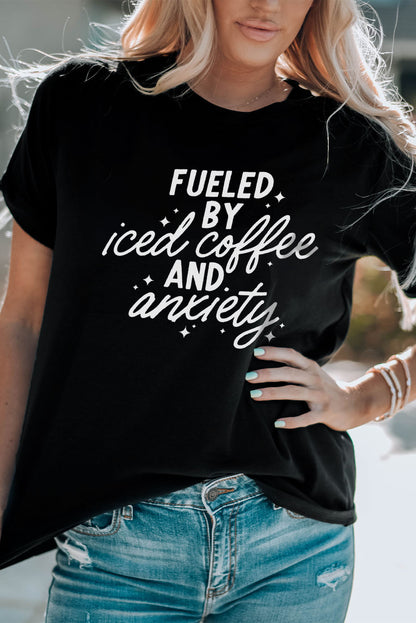 FUELED BY ICED COFFEE AND ANXIETY Tee | AdoreStarr