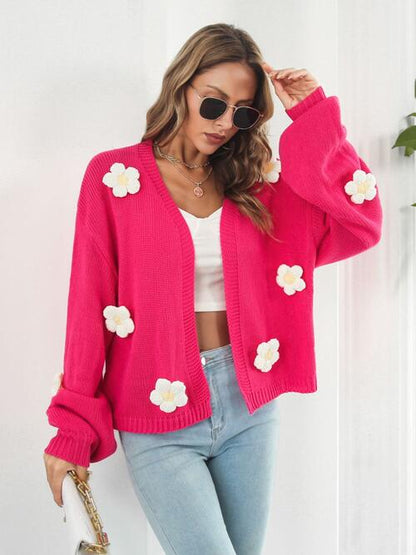 Floral Long Sleeve Cardigan | AdoreStarr