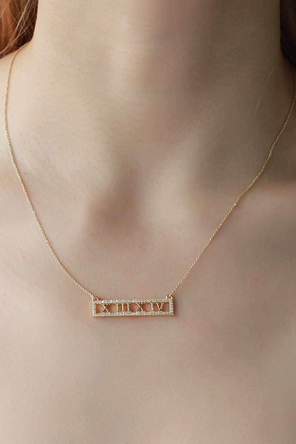 Zirconia Bar Pendant Necklace | AdoreStarr