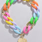 Multicolored Heart Pendant Bracelet | AdoreStarr