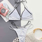 Faux Layered Halter Neck Two-Piece Bikini Set | AdoreStarr