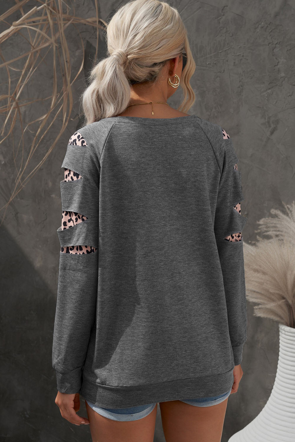 Leopard Patchwork Sweatshirt | AdoreStarr