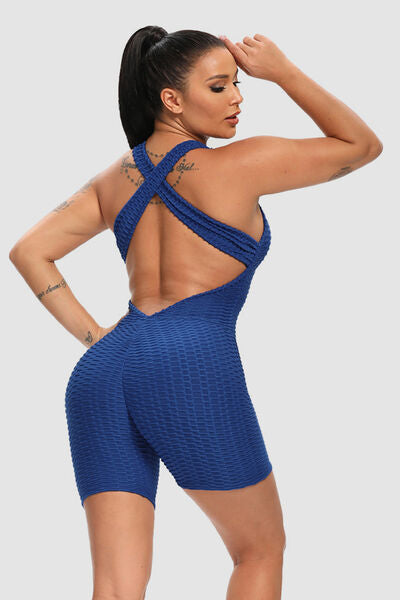 Crisscross Active Romper | AdoreStarr