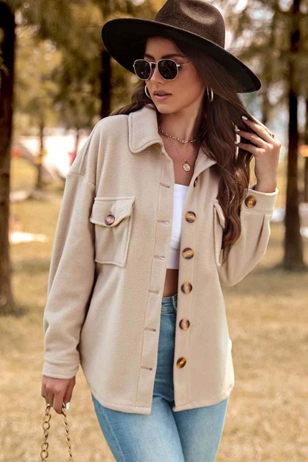 Button-Up Shirt Jacket | AdoreStarr