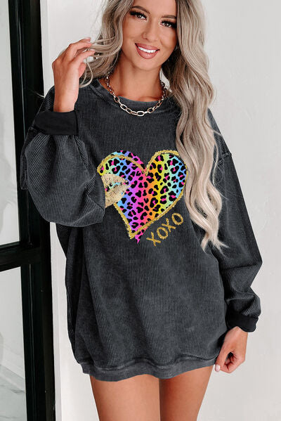 XOXO Leopard Sweatshirt | AdoreStarr