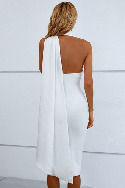 Cascading Detail Midi Dress | AdoreStarr