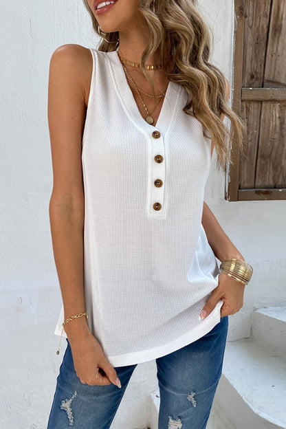 Buttoned Tank Top | AdoreStarr