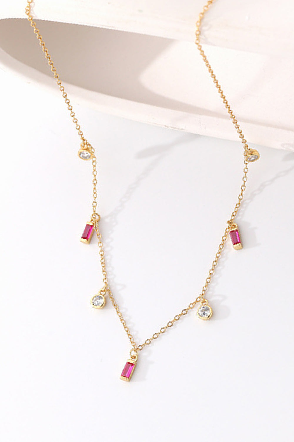 Multi-Charm Chain Necklace - Rose One Size