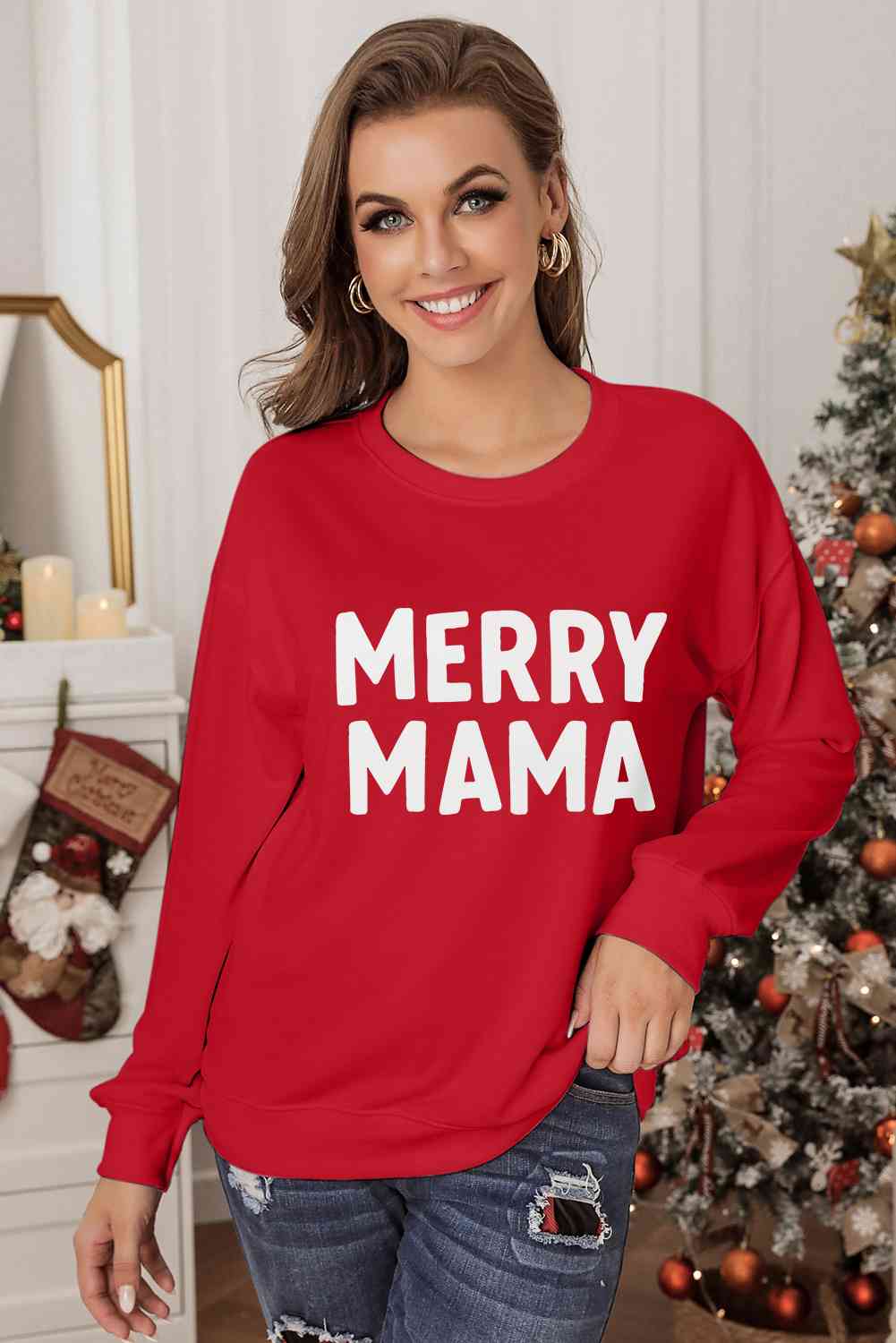 MERRY MAMA Graphic Sweatshirt | AdoreStarr