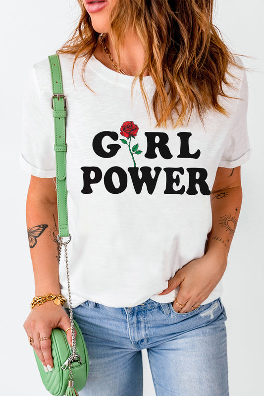 GIRL POWER Rose Tee | AdoreStarr