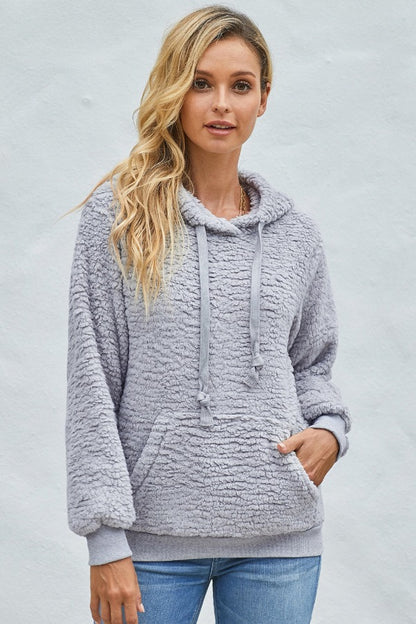 Ribbed Sherpa Hoodie | AdoreStarr