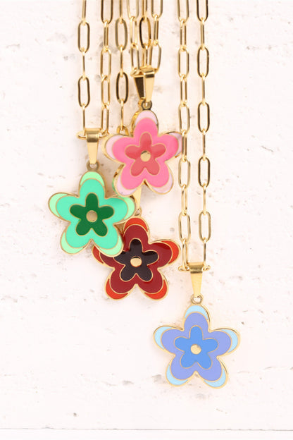 Flower Pendant Necklace | AdoreStarr