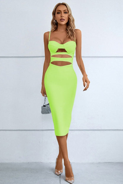 Cutout Midi Bodycon Dress | AdoreStarr