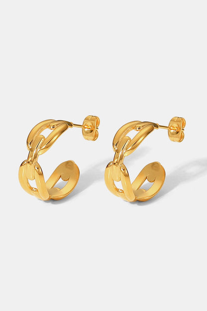 Stainless Steel C-Hoop Earrings | AdoreStarr