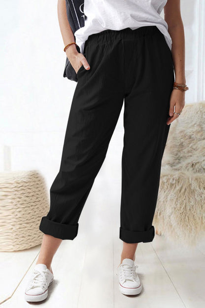 Paperbag Waist Pull-On Pants | AdoreStarr