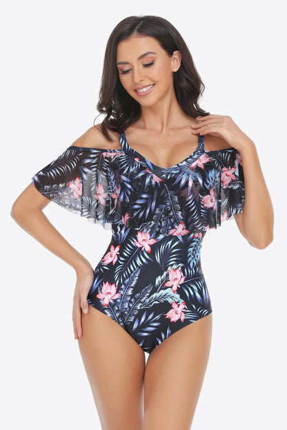 Cold-Shoulder One-Piece Swimsuit | AdoreStarr